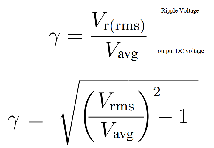 [Solved] Ripple factor of a half wave rectifier is: