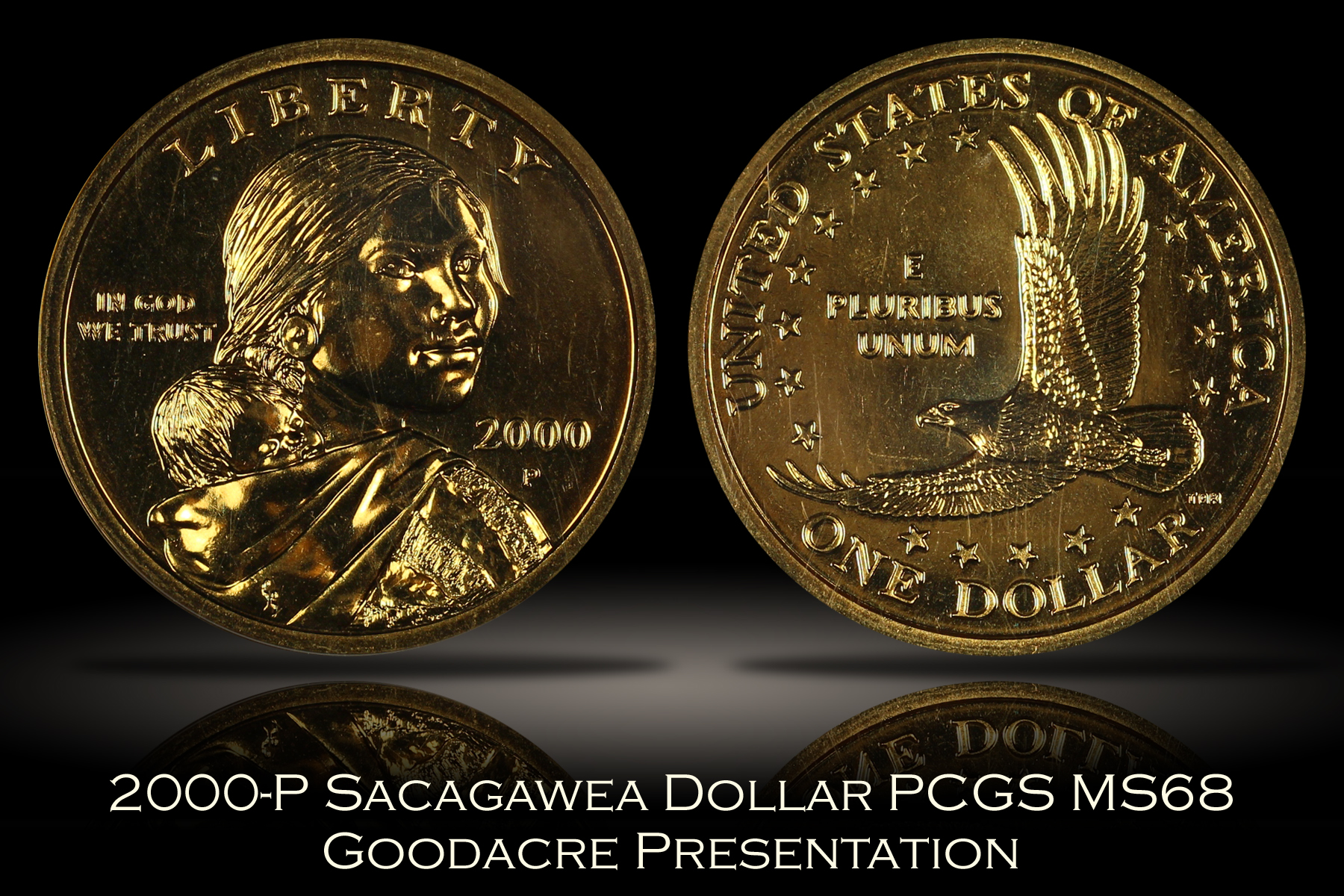 P Sacagawea Dollar Goodacre Presentation SP67 PCGS