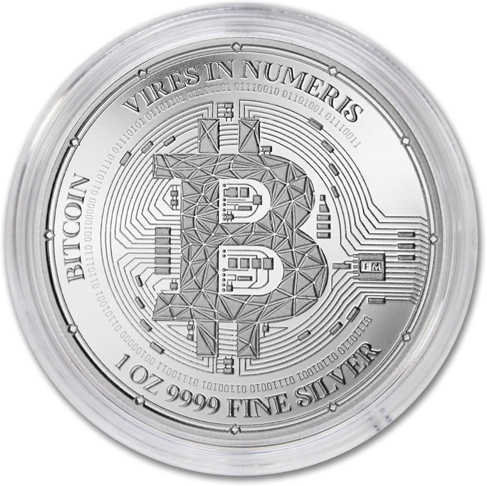 1 Ounce Silver Bitcoin Capsule Pack Of 10 | Gold Bank