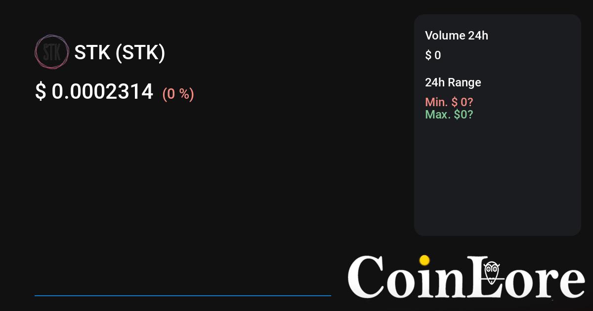 STK price today, STK to USD live price, marketcap and chart | CoinMarketCap