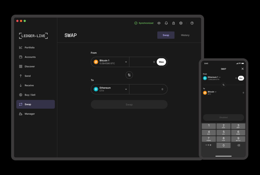 Swap Bitcoin with Ledger