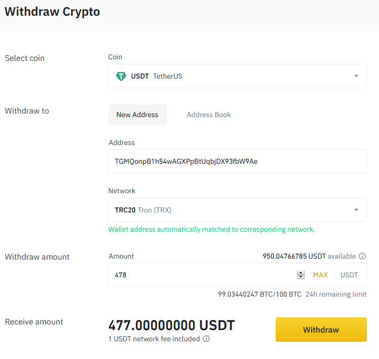 Exchange Tether TRC20 (USDT) to Binance USD (BUSD)  where is the best exchange rate?