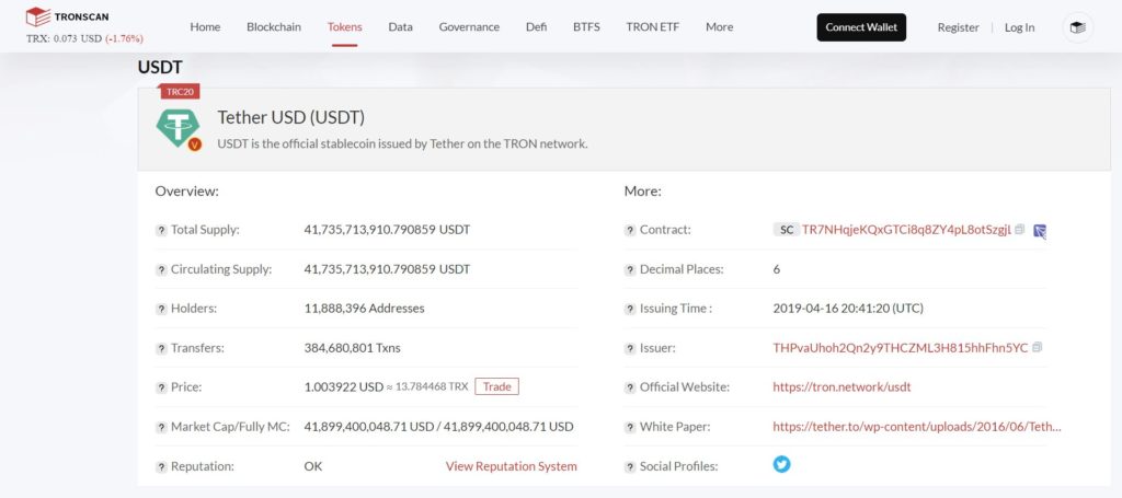 TRON(TRX) Block Explorer - Tokenview