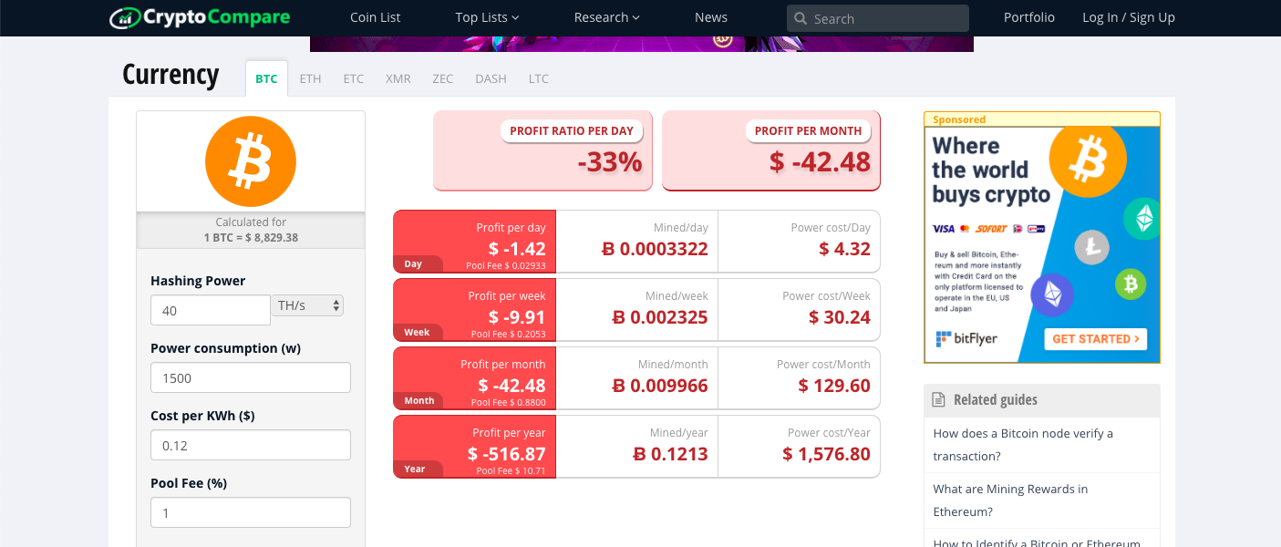 ZenCash (ZEN) Mining Profitability Calculator | CryptoRival