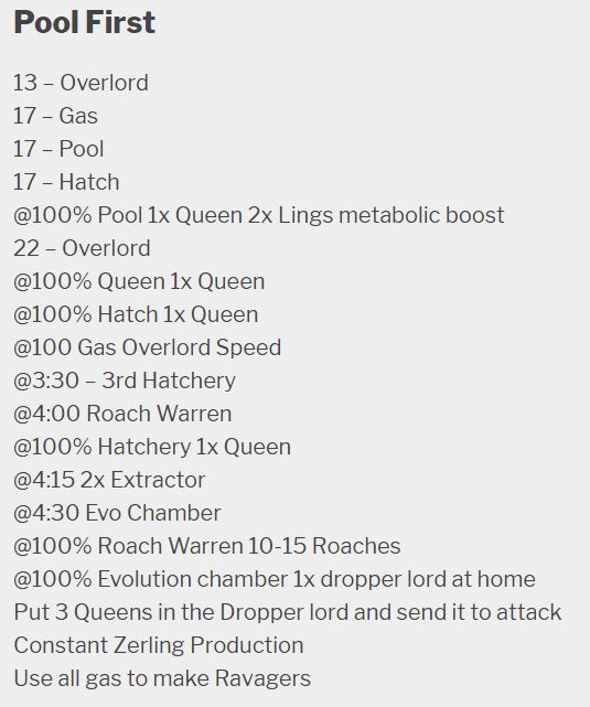 [D] High Level Zerg. Hatch first or Pool First?