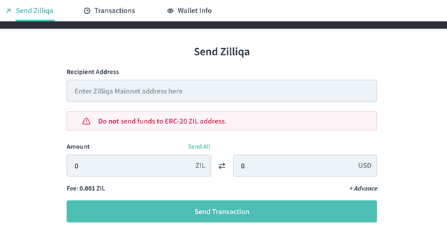 My Zilliqa Wallet